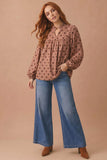 Mocha Moments Curvy Blouse