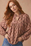 Mocha Moments Curvy Blouse